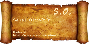 Sepsi Olivér névjegykártya