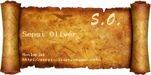 Sepsi Olivér névjegykártya